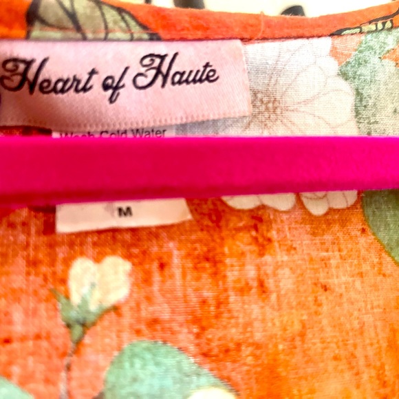 Gorgeous, pinup style in lovey dark orange shade with florals by Heart of Haute! - Picture 6 of 8